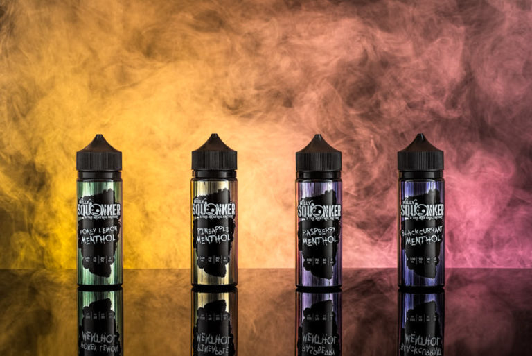 Advertising image using coloured smoke effect