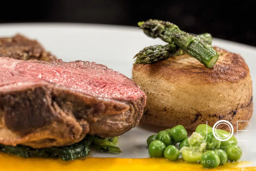 Food Photo Story - Duo of Lamb - plated with asparagus