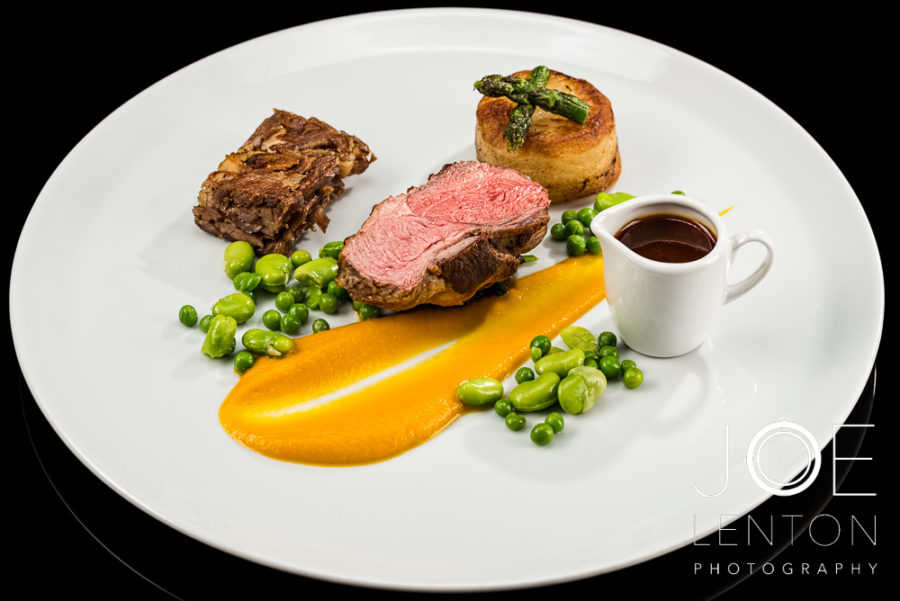 Food Photo Story - Duo of Lamb - plated with sauce in jug