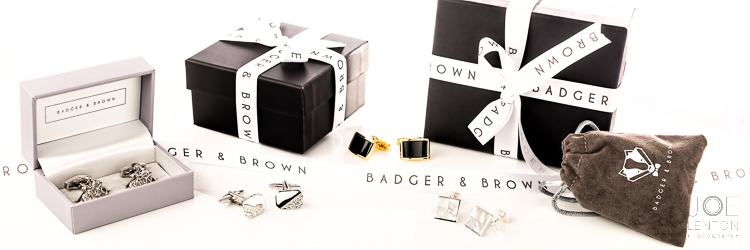 Cufflinks Photography - Product Photography for Badger & Brown - Advertising Banner-3