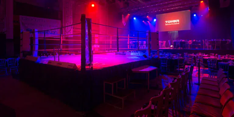 Boxing ring pre-fight at OPEN Norwich
