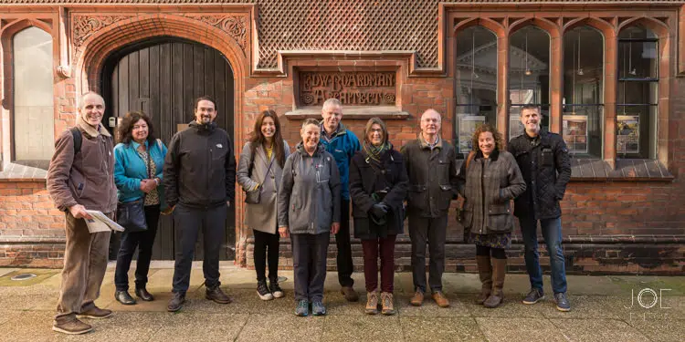 Group photo of architecture tour participants