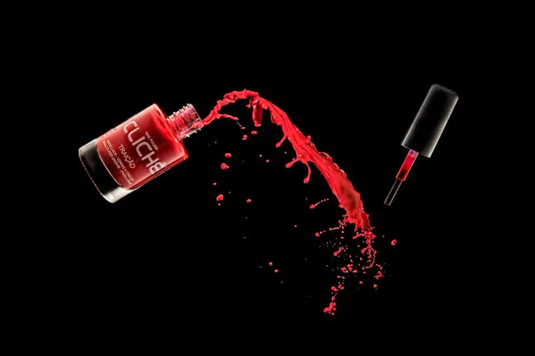 Red Nail varnish with splash