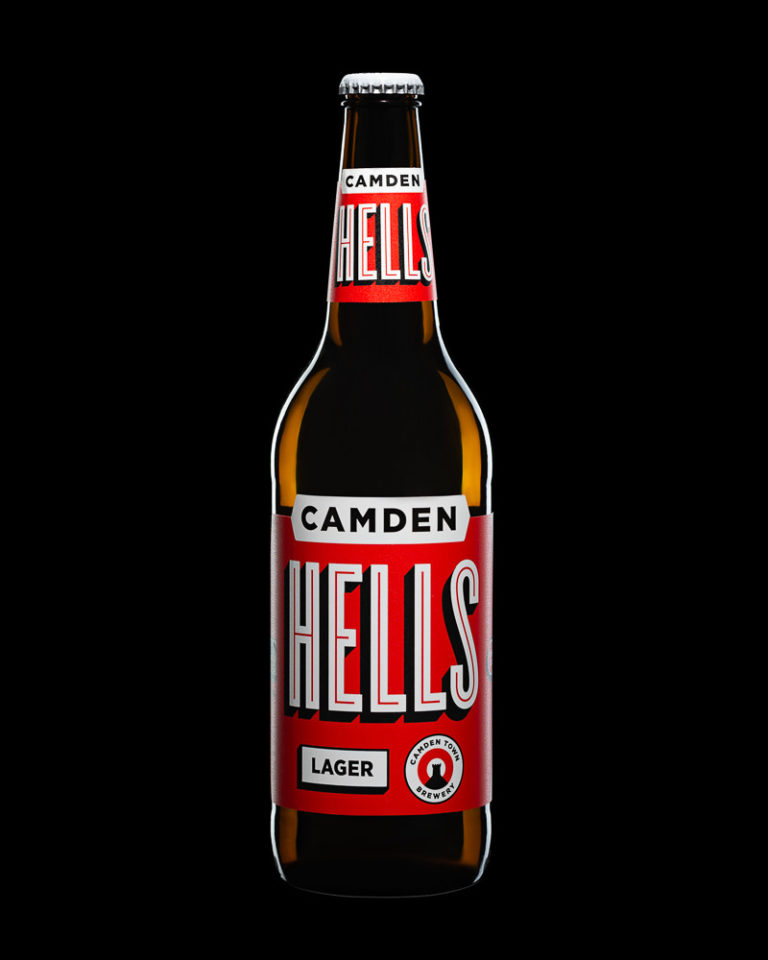 Bottle Photography Sample - Camden Hells on Black