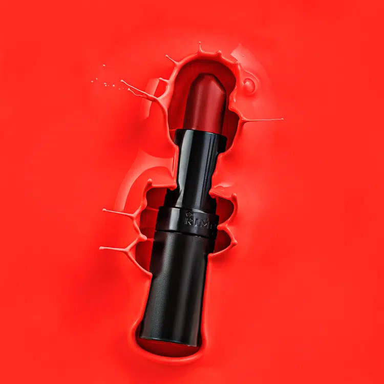 Cosmetics Advertising Photography - Rimmel Red Lipstick Splash