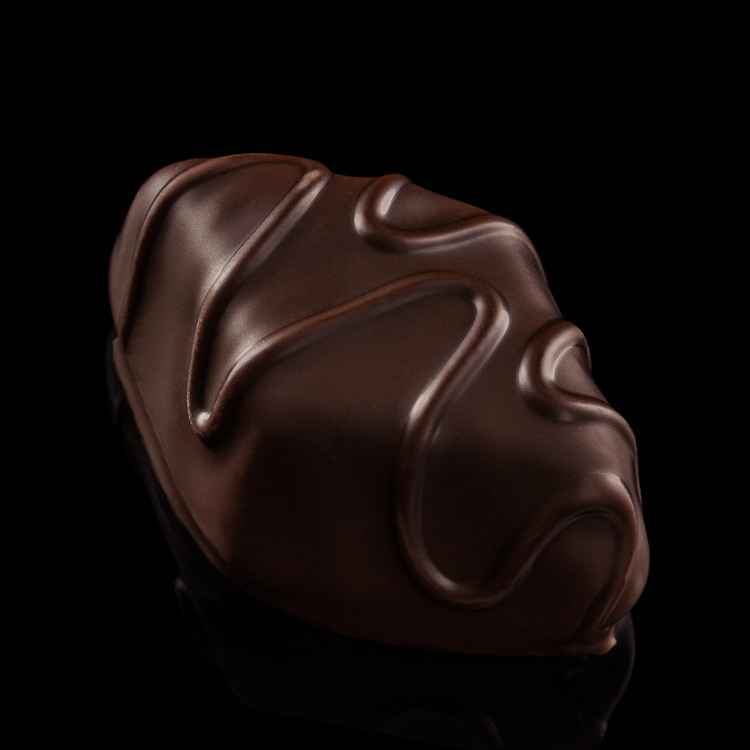 Close up photo of a chocolate