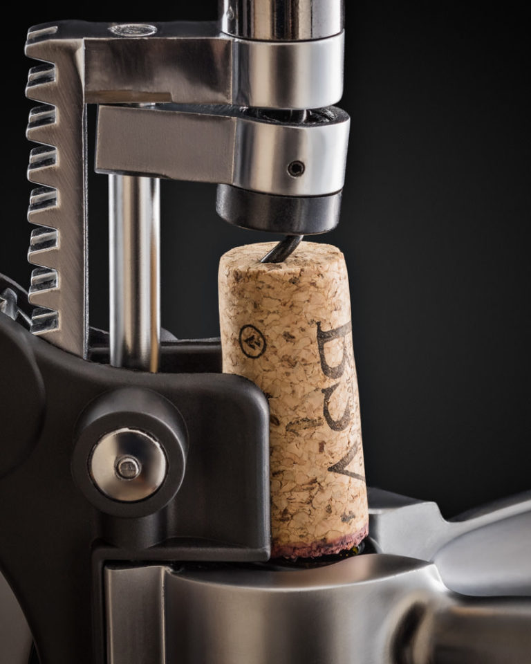 Close up of a cork being removed