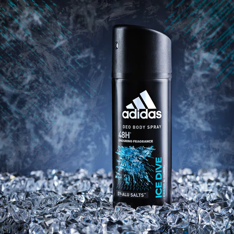 Adidas Ice Dive Deodorant Spray- creative advertising photography