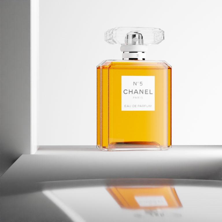 Chanel No 5 CGI Perfume bottle advertising style shot