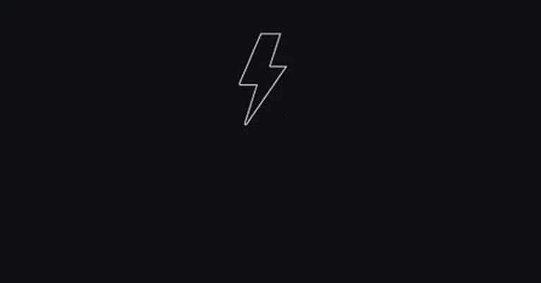 AC/DC lightning bolt on black
