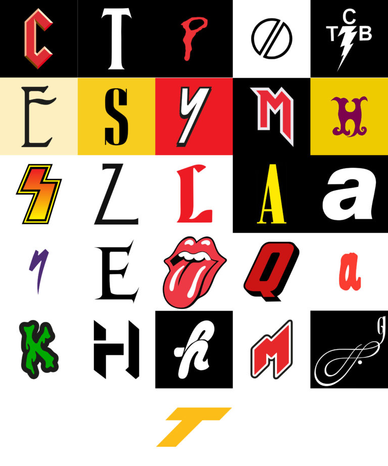 Images & Branding - full set of font clues for quiz