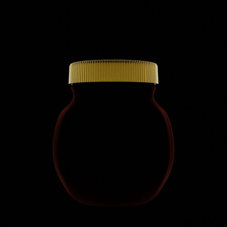 Simplified Marmite jar with just shape and lid