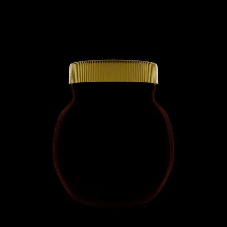 Simplified Marmite jar with just shape and lid
