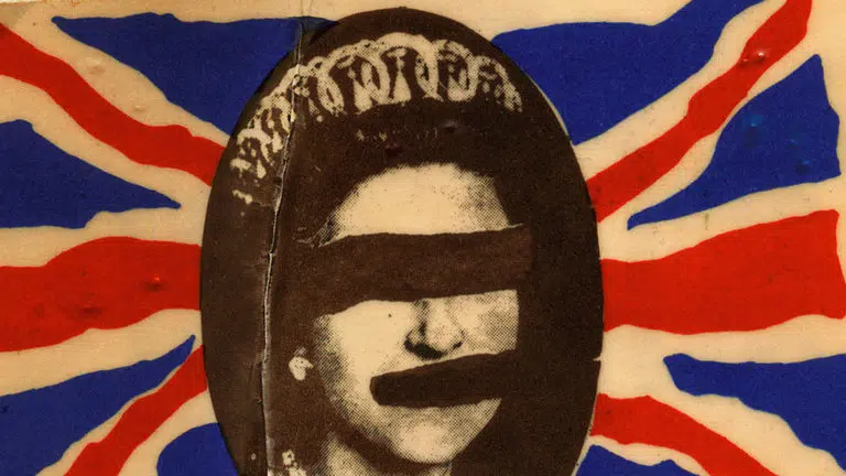 Sex Pistols God save the Queen uk flag graphic