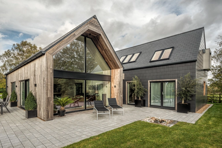 Contemporary Domestic Architecture - Photography for Heb Homes - rear aspect of The Duckeries