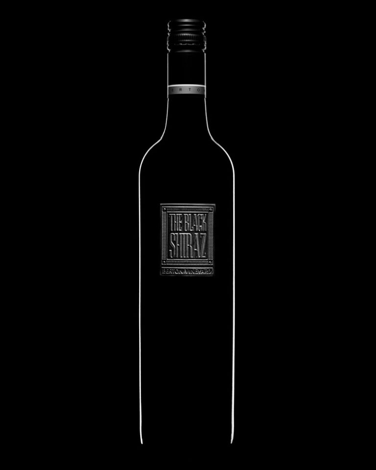 Black Shiraz wine bottle
