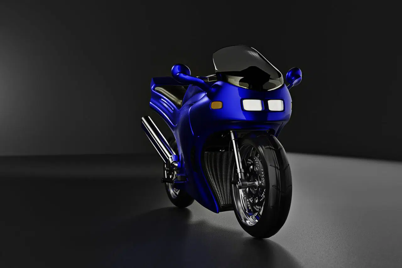 Motorbike in a studio - CGI