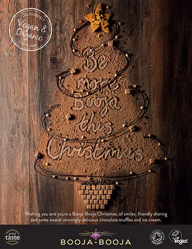 Booja-Booja Christmas Advert - cocoa powder tree